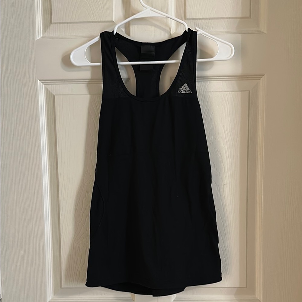 Black Adidas Racer Back Athletic Tank